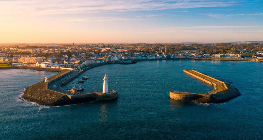 A birds eye view of Donaghadee from the sea